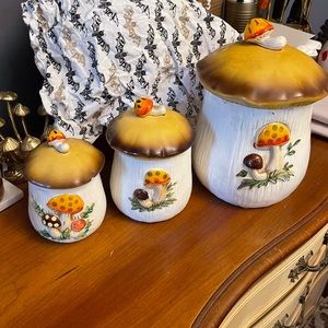 COPY - 3 piece Sears mushroom canister